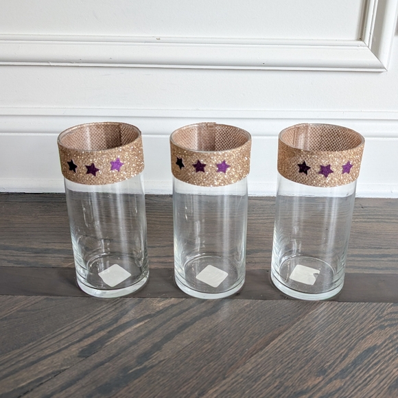 Libbey 3-Pack Cylinder Vase, 7.3" Tall, DIY Decorated - Picture 2 of 11